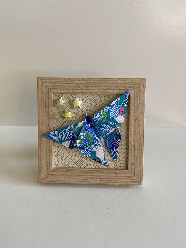 Cadre Papillon et étoiles