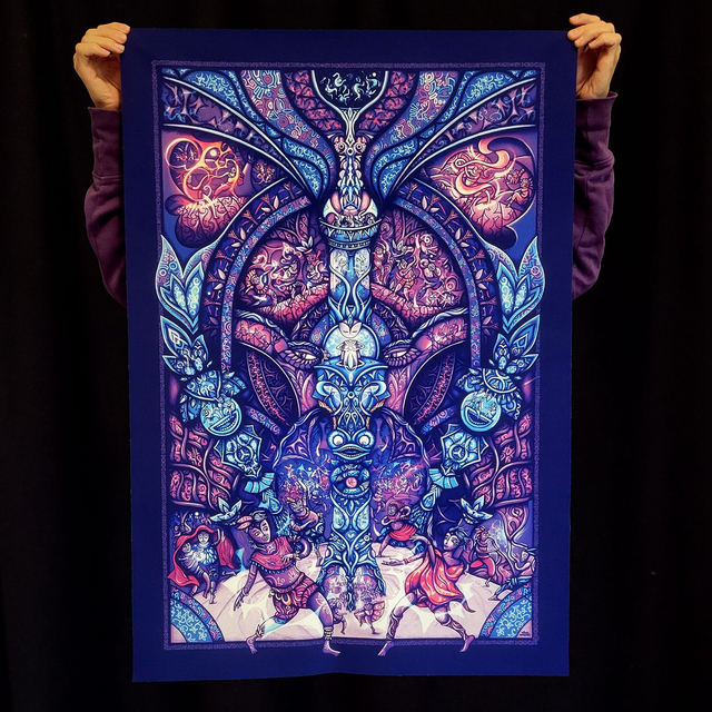 Tenture murale "Dance Temple"