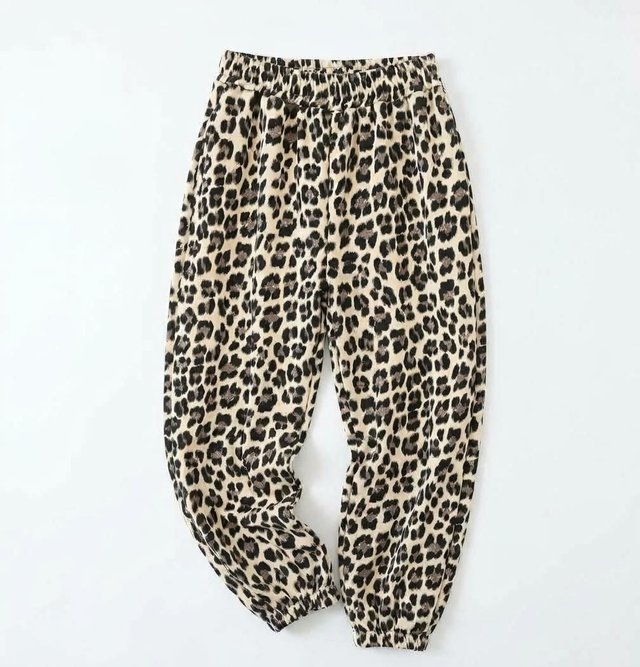 Pantaloni tuta animalier 