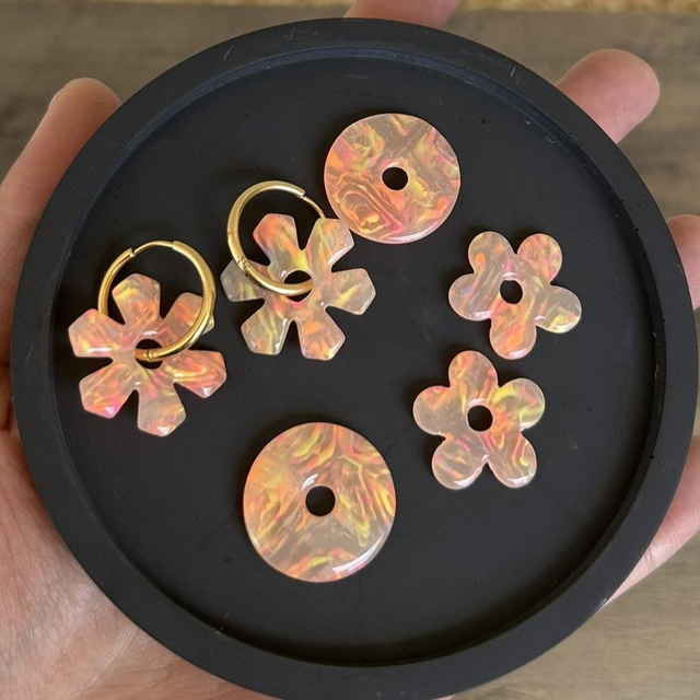 Pampilles  &quot;Marbré néon&quot;