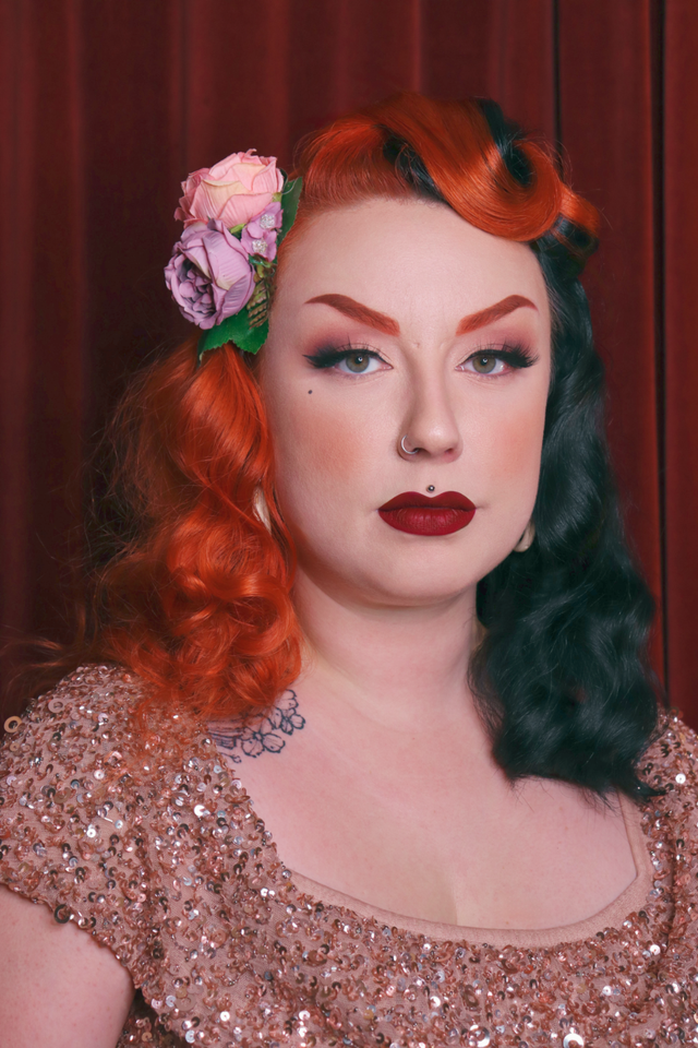 Hair flowers • L • Double roses