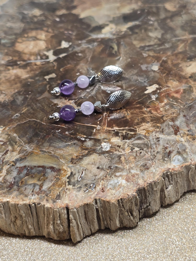 Boucles d'oreilles Améthyste