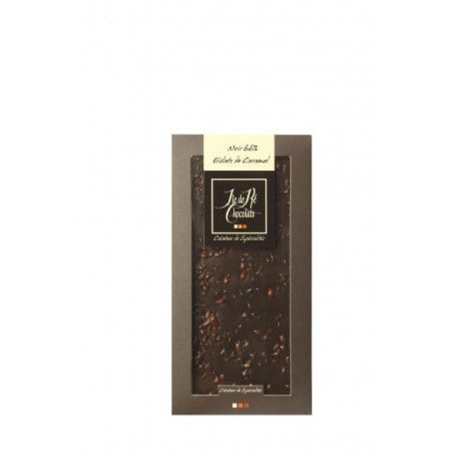 Tablette de Chocolat Noir 67% Éclats de Caramel