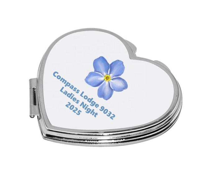 Ladies Night Gifts - Compact Mirror - Heart Shaped