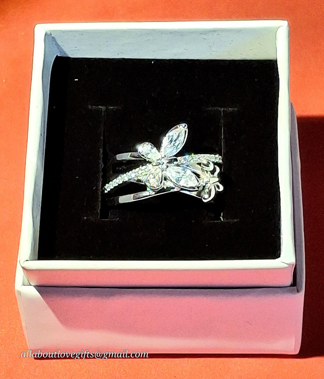 Ring Stunning Silver 925 Butterfly Ring.