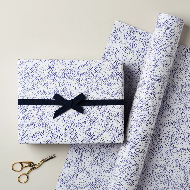 Blue Speckle Wrapping Paper