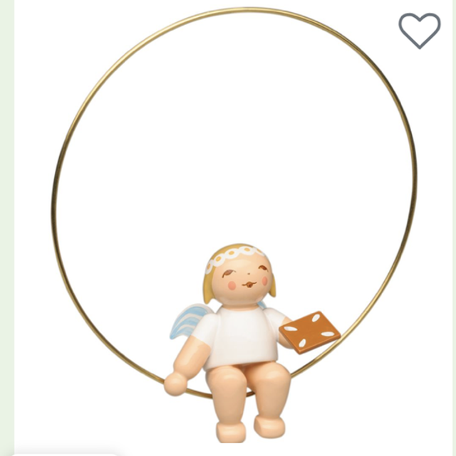 Wendt & Kühn Christbaumengel im Ring mit Lebkuchen 