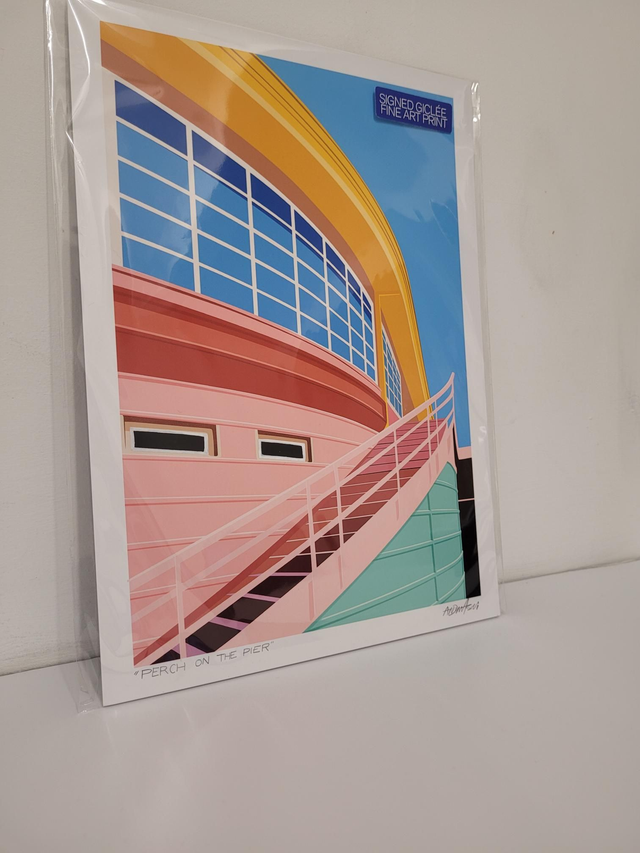 Perch on the Pier Signed Giclée A4 Print - JP-116