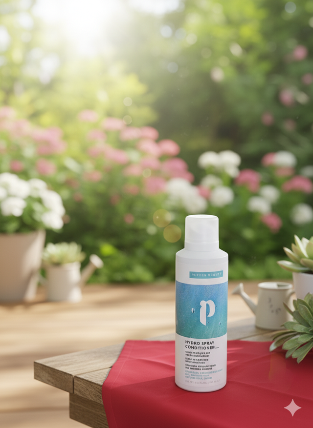 Après-shampoing hydro spray sans rinçage (Puffin Beauty)
