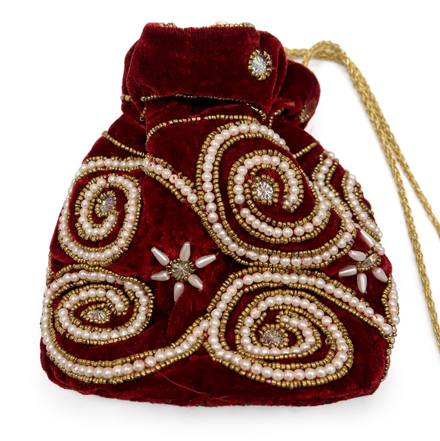 Bombonera terciopelo burdeos 