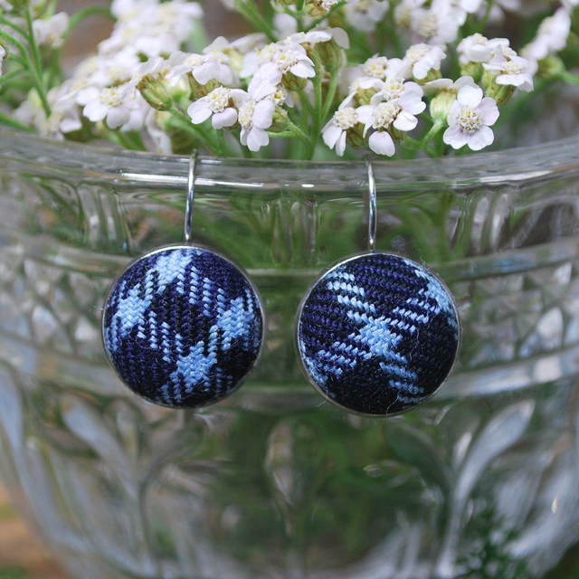 Boucles d&#039;oreilles dormeuses Clergy Blue