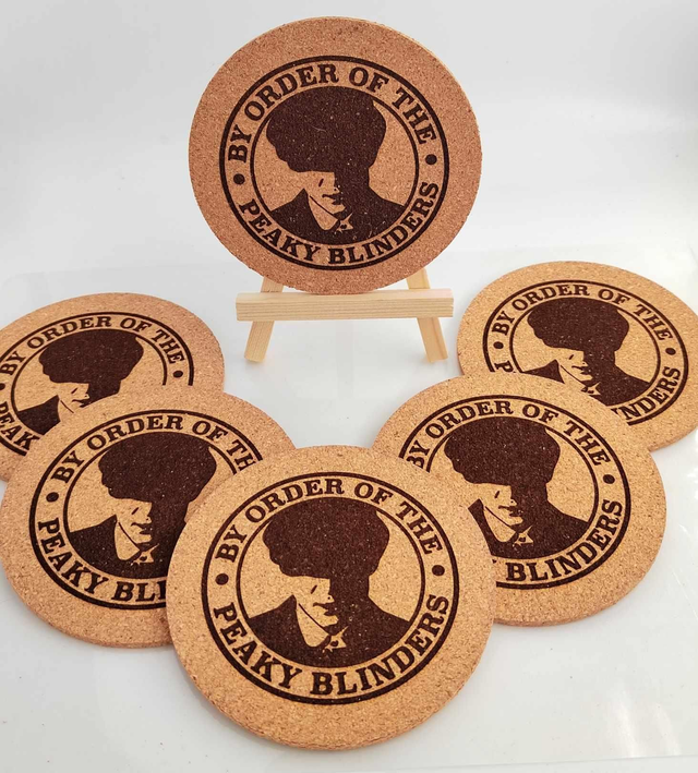 Lot de 6 dessous de verre en liège – Peaky Blinders – Ø 10 cm