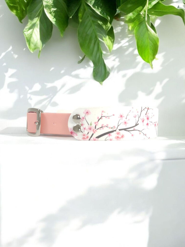 Collier pour chien en BioThane® Original USA. Sakura / Rose Or 