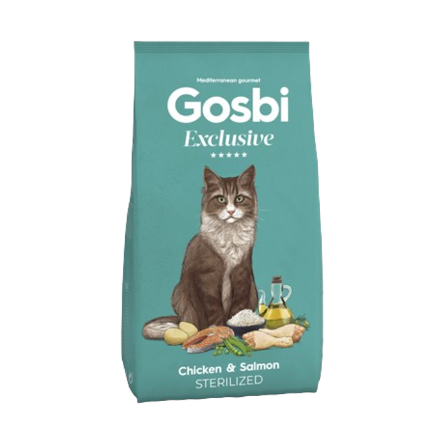 Croquettes Gosbi Exclusive Cat Chicken &amp; Salmon Sterilized