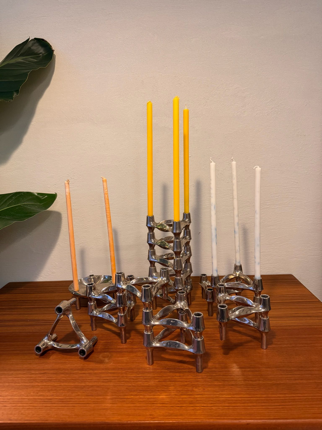 Vintage Stoff Nagel Modularer Kerzenständer