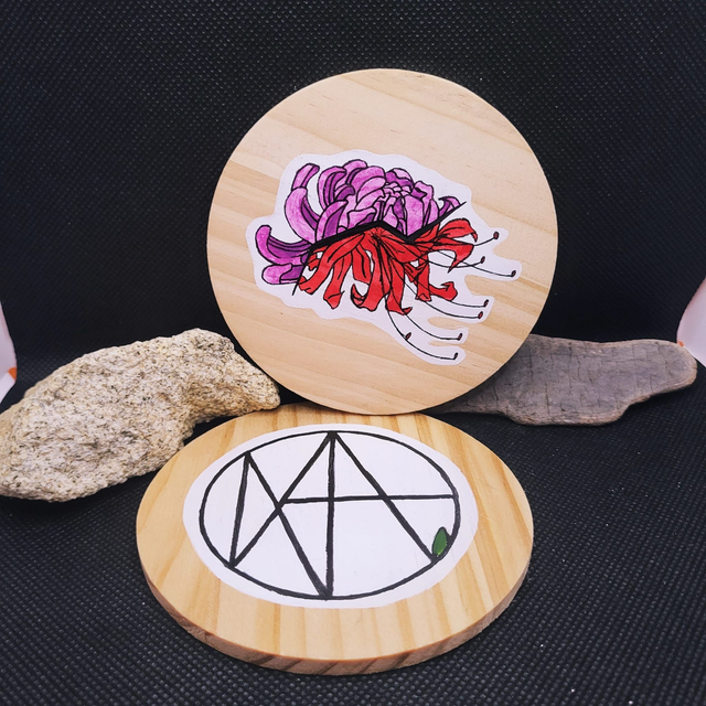 Dessous de verre en bois &quot;Liminal&quot;