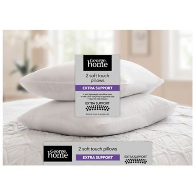 Soft Touch Extra Support Pillow Pair