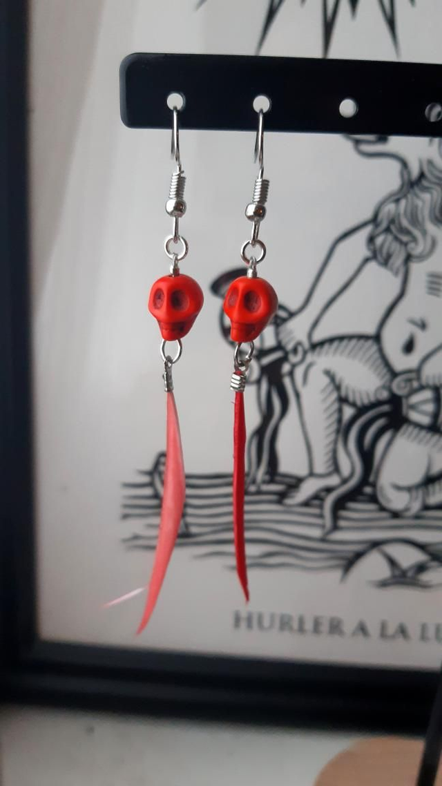 Boucles d&#039;oreilles orange