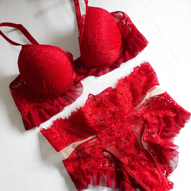 Conjunto de Lingerie com Calcinha Lacradora Yanna - Cor Vermelho