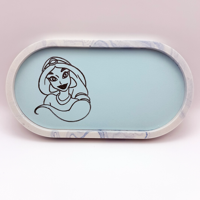 Plateau en jesmonite - inspiration Aladdin 