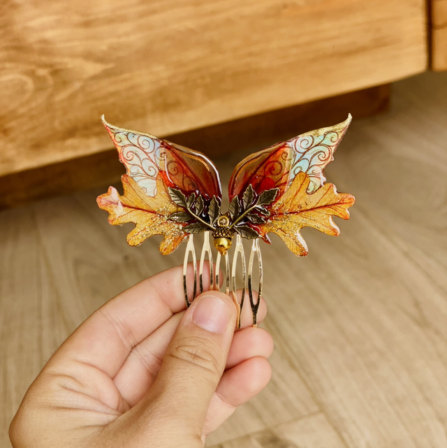 Cœur de chêne - peigne à cheveux