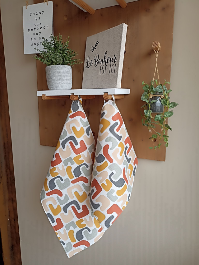 Ensemble d&#039;essuie - mains Terracotta 