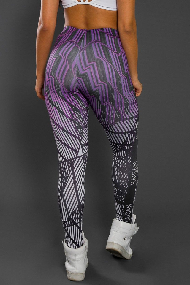 Calça Legging Sublimada Ondas Neon | Kaisan