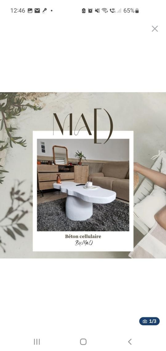 Table Basse en béton Cellulaire 