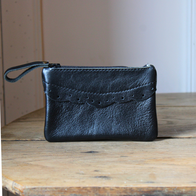 Porte monnaie fantaisie inspiration broderie anglaise 