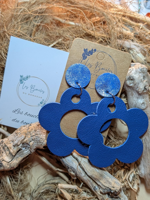 Boucles d'oreilles Sonia bleu sa017