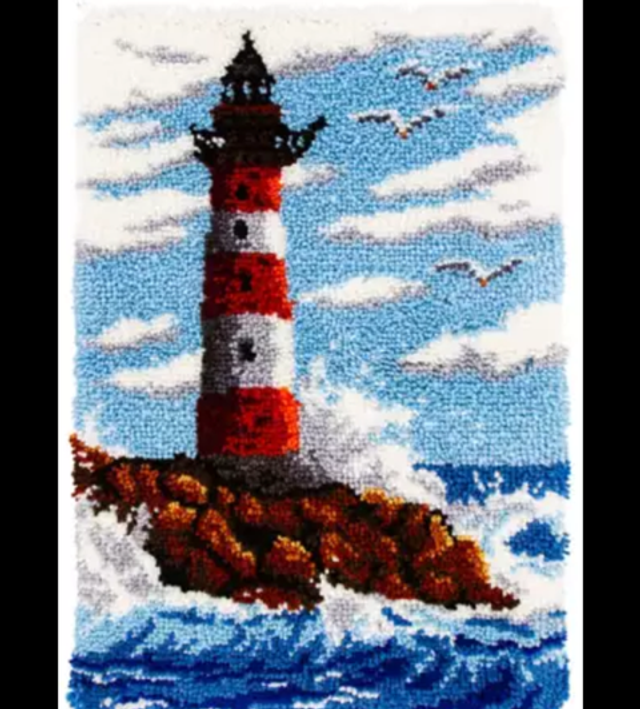 Knüpfteppich Leuchtturm