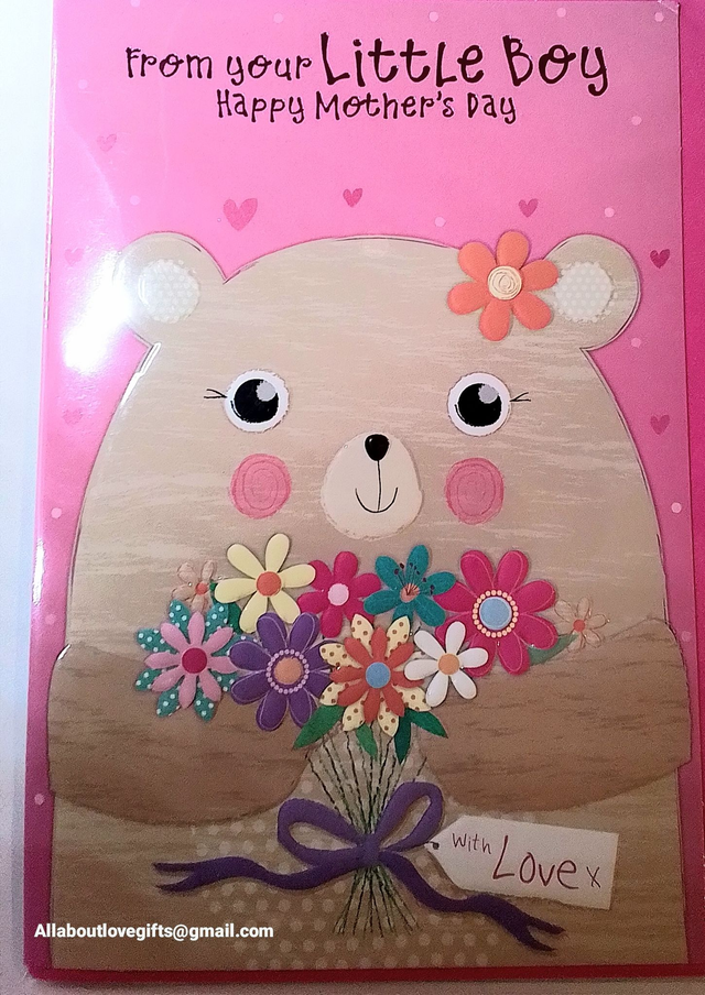 Mum Mothers Day Card from your Little Boy