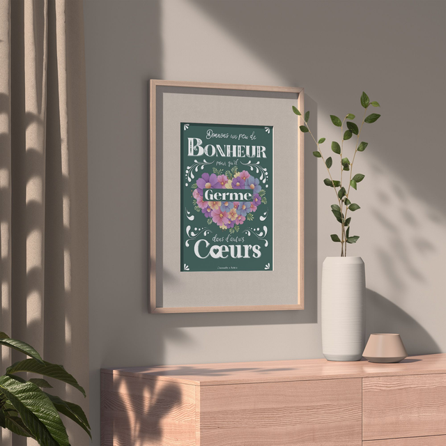 "Donnon du bonheur" Affiche A3