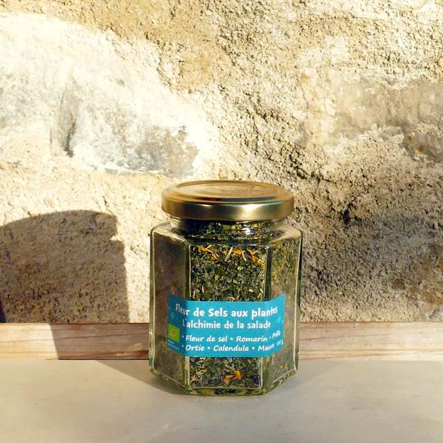 Fleur de sel  aromatisée pour la salade en alchimie