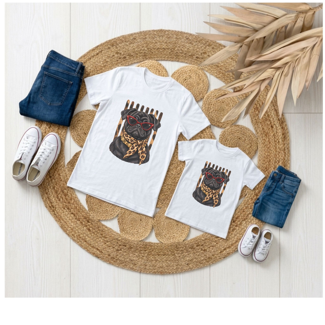 T-shirt chien stylé – Collection Matchy_ Carlin