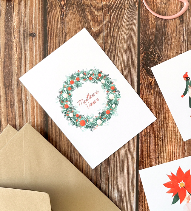 Carte Couronne Meilleurs vœux 