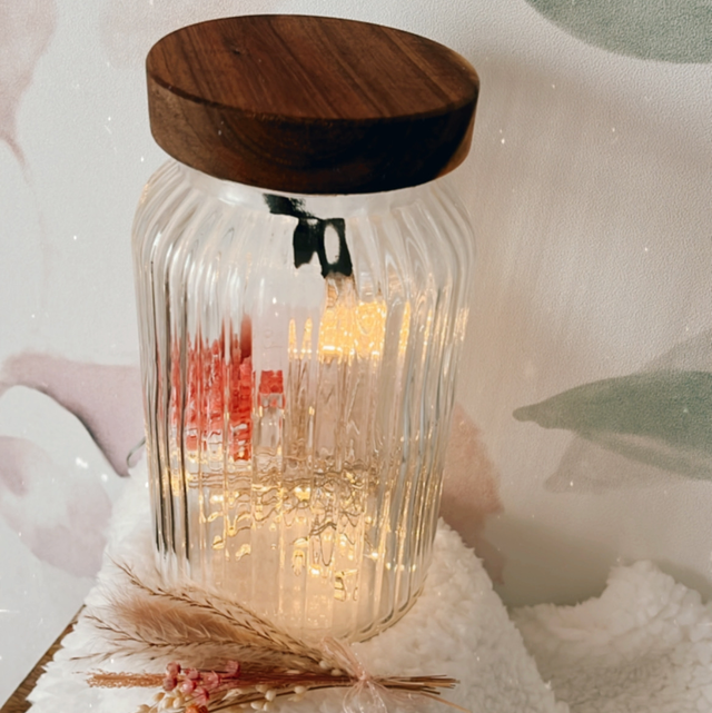 Bocal couvercle acacia 