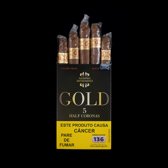 Charuto Alonso Menendez Gold Half Corona - Petaca com 5