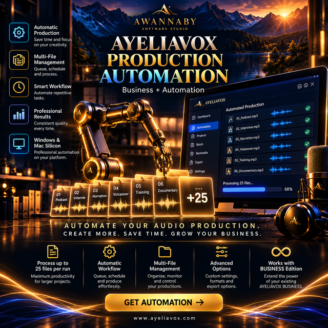AYELIAVOX SENTINELLE — Watched-Folder Production Automation