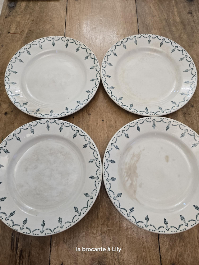 Assiettes plates terre de fer Gien 