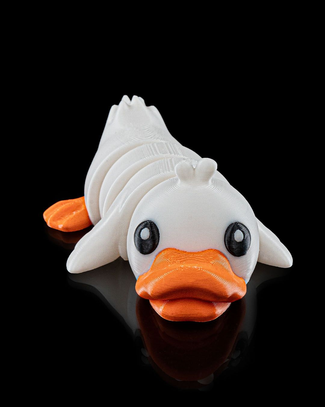 3D Druck: Cute Flexi Duck - Enten Schlüsselanhänger oder Magnet