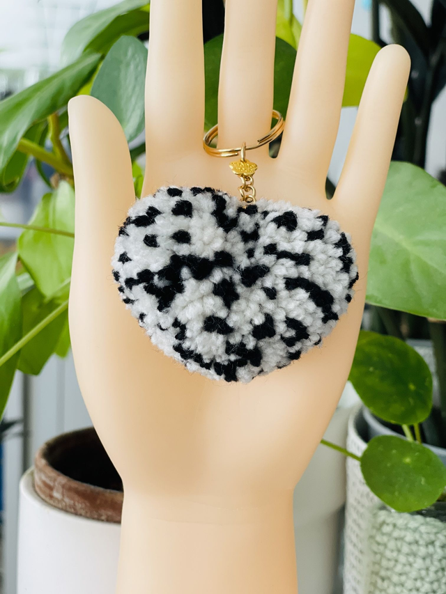 Dalmassie - Porte-clé pompon coeur - L