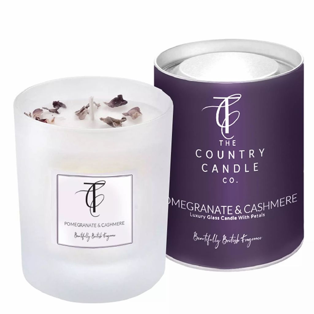 Pomegranate &amp; Cashmere Glass Candle