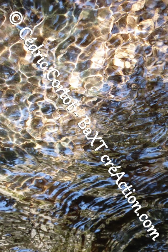 Impression sur alu dibond - Reflets et cours d'Eau (ref P1190236)
