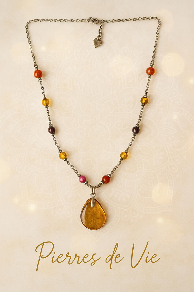 4)Collier Ambre Baltique A -- Énergie Positive & Protection Naturelle