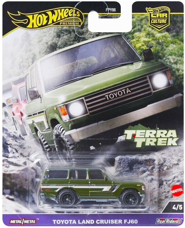 Hot Wheels Premium Terra Trek - Toyota Land Cruiser FJ60 in Olivgrünn
