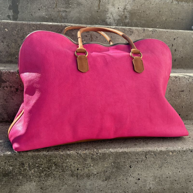 Ledertasche mit Reißverschluss 58x35cm