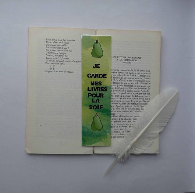 Je garde mes livres pour la soif