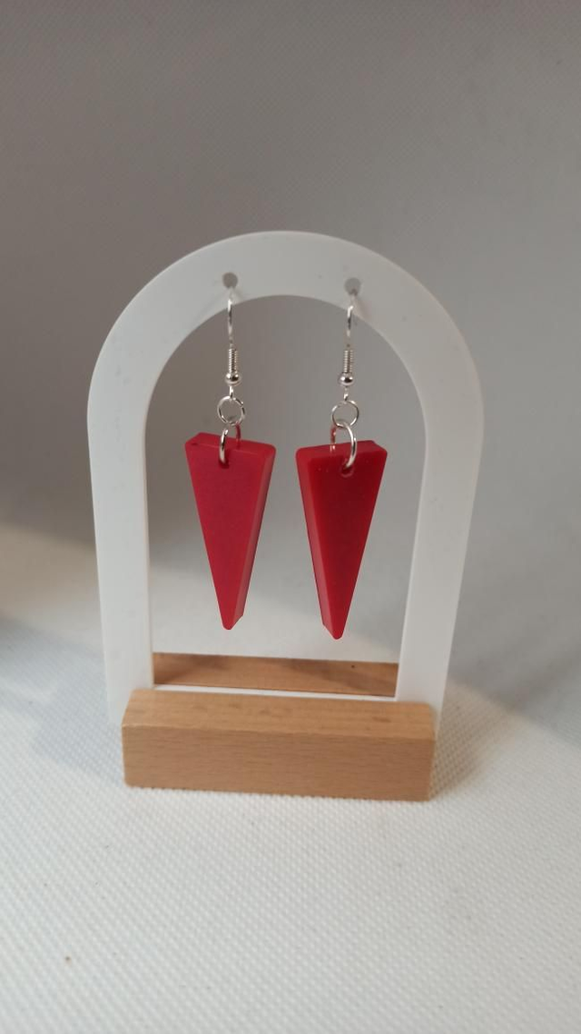 Boucle d'oreille rouge BO231