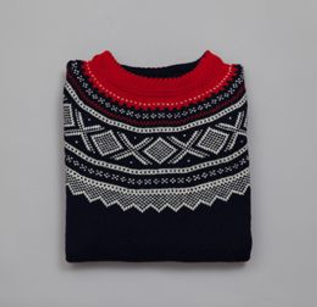 Marius Genser (Roundneck) Navy Blue/Red - Men's